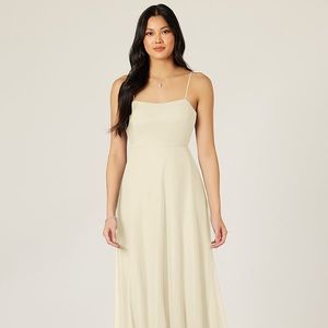 Champagne Full Length Bridesmaid Dress